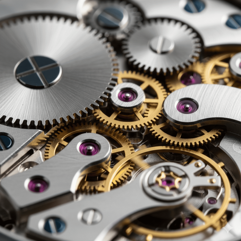 The perfectly synchronized golden gears of a luxury watch, symbolizing the frictionless growth and operational efficiency from Elevion.