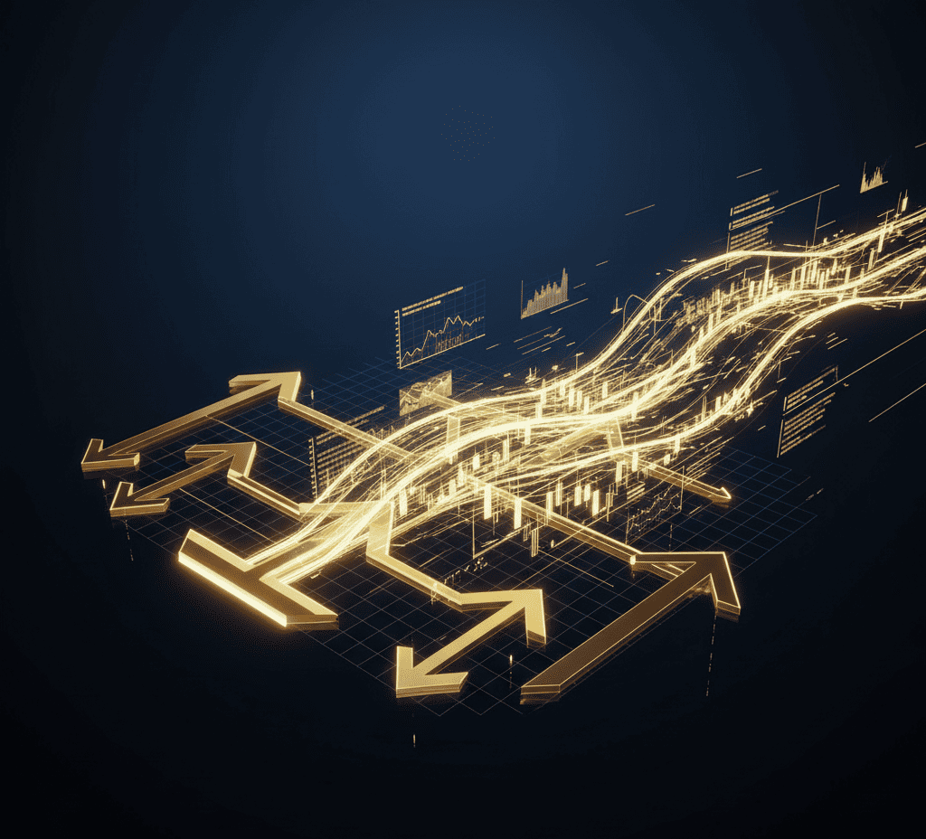 Visualization of causal modeling and real-time market data ingestion.